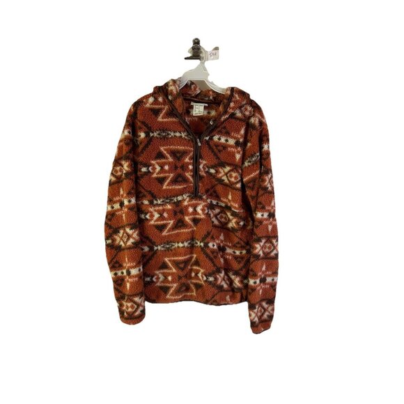 Ariat Rainbow Navajo Western Fleece Hooded 1/2 Zip Jacket - Picture 1 of 7